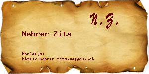 Nehrer Zita névjegykártya